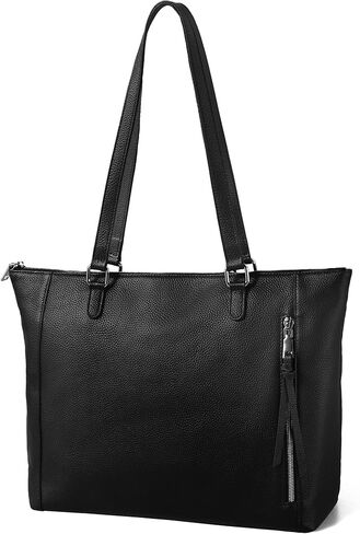 حقيبة حمل جلدية حقيقية للنساء ، حقيبة حمل كبيرة للنساء للعمل يحافظ على حقائب اليدين ذات المقابض العليا in Kuwait