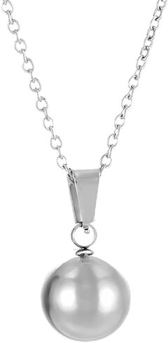 Jude Jewelers Stainless Steel Classic Plain Ball Bead Wedding Statement Pendant Necklace in Saudi Arabia