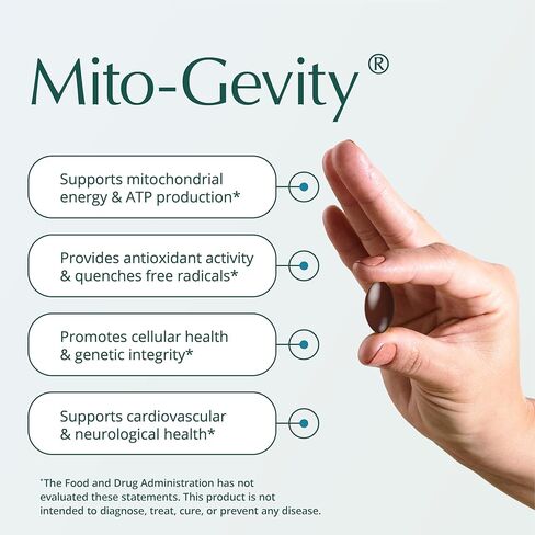 Natura Health Products Mito-Gevity (CV-Res-Q) Supplement – Mitochondrial Energy & Longevity Support* - Featuring Resveratrol, Hawthorn, Silibinol, R-Alpha Lipoic Acid (R-ALA) (60 Capsules) in Kuwait