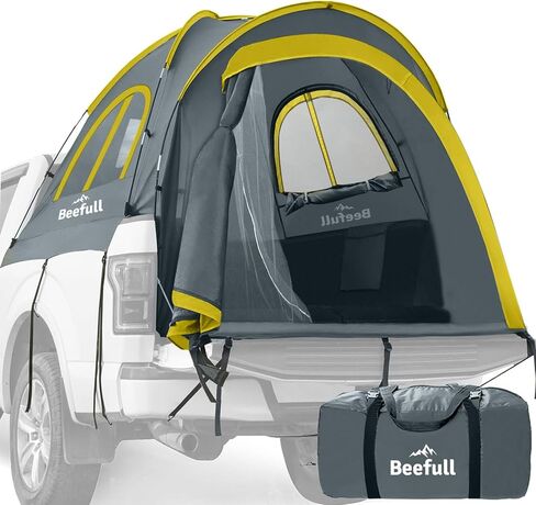 SUV Tent for Camping with Rainfly, 6-8 Person Car Camping Tent with Waterproof PU2000mm, Double Layer Design with Storage Bag, Green & Gray in Kuwait