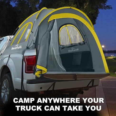 SUV Tent for Camping with Rainfly, 6-8 Person Car Camping Tent with Waterproof PU2000mm, Double Layer Design with Storage Bag, Green & Gray in Kuwait