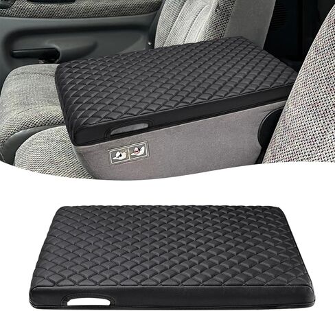 KBH Center Console Armrest Cover for Dodge Ram 1500 2500 3500 1994-2001, 19"x15" Jump Seat, Vinyl Leather Interior Accessories, Anti-Scratch, Black in Kuwait
