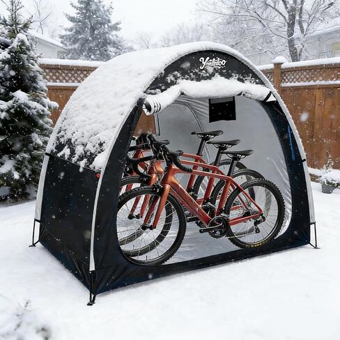 Bike Shed, Outdoor Portable Bike Storage Shed Tent, Bike Tent, Waterproof Bicycle Shelter with 210D Oxford Fabric, Bicycle Cover Fits 2-3 Bikes (Green) in Saudi Arabia