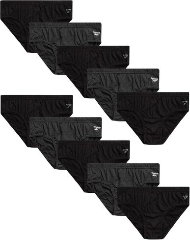 ملخصات ريبوك للرجال - 10 حزمة كلاسيكية ناعمة منخفضة الارتفاع ملخصات مع حقيبة كفاف - الملابس الداخلية للرجال (الأحجام: S -XL) in Kuwait