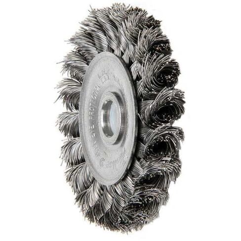 Weiler 08014 3" Standard Twist Knot Wire Wheel .014" Steel Fill 1/2"-3/8" Arbor Hole Made in The USA (Pack of 10) in Kuwait