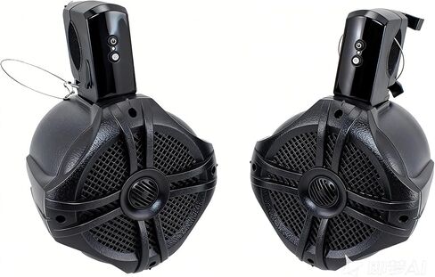 SDX Pro Audio - 6.5 inch 350W Fully Wireless Bluetooth Marine Speaker System (Pair) - Wakeboard Tower/Waketower and Fits Rollbar/Rollcage - Rechargeable, No Wiring/Cables Needed - No Receiver Needed in Kuwait