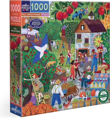 eeBoo Piece & Love: Spring Bouquet - 1000 Piece Puzzle - Adult Square Jigsaw, 23x23, Includes Image Reference Insert, Glossy Pieces in Saudi Arabia