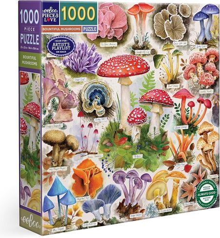 eeBoo Piece & Love: Spring Bouquet - 1000 Piece Puzzle - Adult Square Jigsaw, 23x23, Includes Image Reference Insert, Glossy Pieces in Saudi Arabia