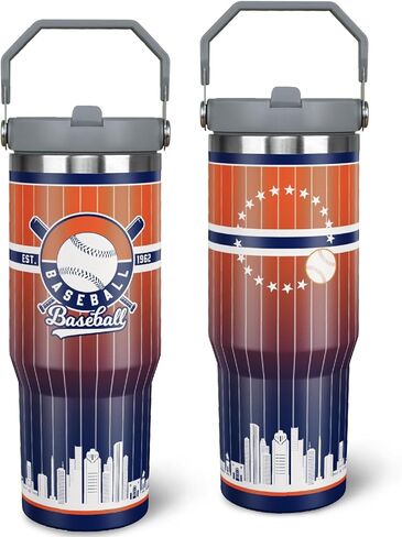 30oz Philadelphia Tumbler with Handle and Straw, Philadelphia Gifts for Men, Stainless Steel Vacuum Insulated Flip Straw Spill Proof Travel Mug Cup in Kuwait