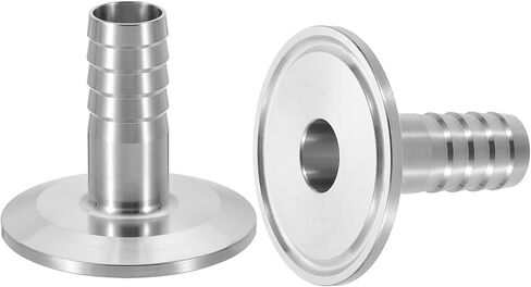 PATIKIL 3in Tri Clamps to 3in Hose Barbed Adapter, 1pcs Sanitary Tri Clamps Hose Barb Fitting 304 Stainless Steel Pipe for Brewery Winery Food Processing Equipment in Saudi Arabia