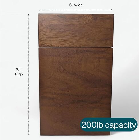 RedwoodStudio Premium Large Black Wood Urn for Human Ashes Adult Male Solid | Wooden Keepsake Box for Memorial Cremation Ash | Up to 220 lbs Cremains Capacity | Includes Bag and Engraving Plaques | in Kuwait