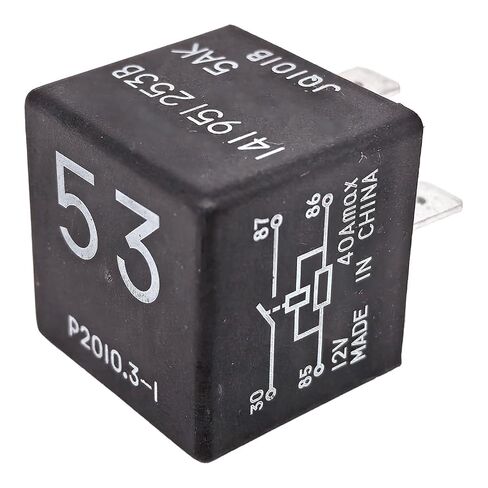 141951253B 53 Relay - 12V 30A/40A 4 -Pin SPST Control Control Relay متوافق مع Volkswagen Golf/Passat و Audi A3/A4/Q5 والمزيد - للمشجعين والمصباح الأمامي ، والتهوية الوزراء. in Kuwait