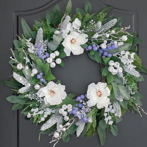 أكاليل زنبركية للباب الأمامي 24 بوصة إكليلا من الزهور مع ديزي نابض بالحياة وقوس ، وإكليل الصيف الأخضر للهجرة في الهواء الطلق طوال الموسم والبليلات الصيفية للباب الأمامي in Kuwait