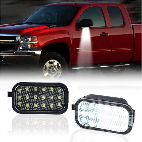 LED Rear License Plate Lights for 2007-2014 Chevy Suburban Tahoe GMC Yukon Cadillac Escalade ESV Tag Lamp Assembly, 6000K White 2PCS in Kuwait