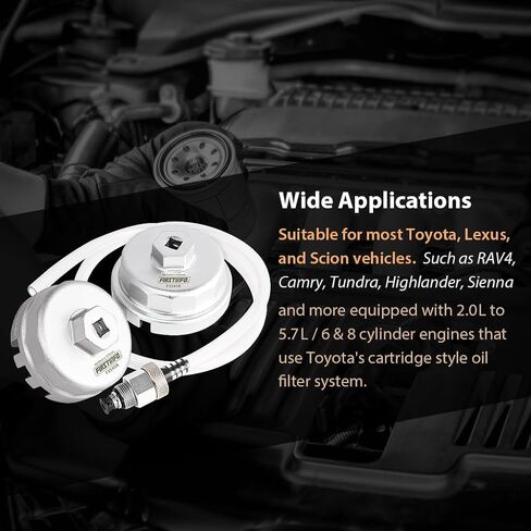 FirstInfo F3545TN 64.5mm × 14 مزامير مفصلي مفصلي مفتاح التفتيش + محرك مجموعة من خرطوم استنزاف الزيت لتويوتا و لكزس in Kuwait