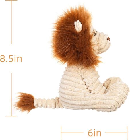 ألعاب Lamb Apricot Plush Corduroy Lion محشوة بالحيوان الناعم المحبوب مثاليًا للطفل (Corduroy Lion 8.5 بوصة) in Saudi Arabia