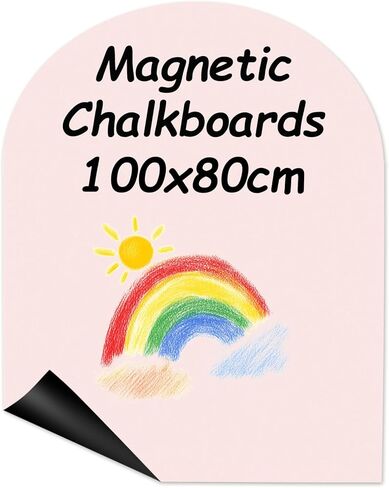 Magnetic Wall Decal Self-Adhesive Arch Chalkboard Sticker, Decorative Whiteboard, Perfect for Play in Nurseries, Kids' Rooms, Home, Schooling, Diners, Offices, Bars, and Shops, 40"x32" (Black) in Saudi Arabia