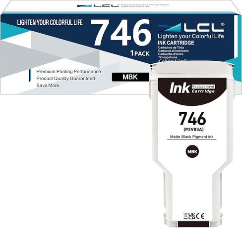 LCL Compatible 746 Photo Black 300-ml Ink Cartridge (P2V82A) Replacement for HP 746 DesignJet Z6 & Z9+ Large Format Plotter Printer (1-Pack) in Kuwait