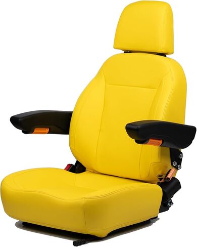 مقعد الجرار العالمي ، مقعد مريح بدوره بدوره مع مفتاح Micro Micro Recrest Backrest Backrest القابل للتعديل لعملية شوكية توجيه Teererler Doehandler Dechavator (أسود) in Kuwait