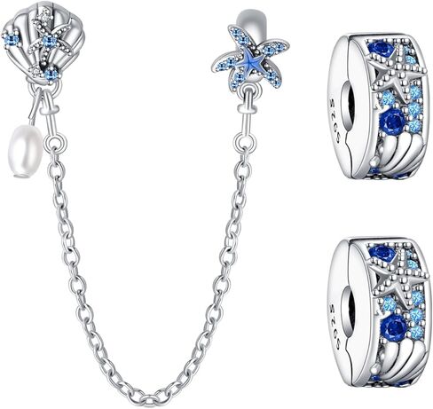 925 Sterling Silver Charms Hat Castle Train Pendant Beaded Set for Bracelet Necklace Charm Dangle for Women Birthday Gifts 3-Piece/Package in Kuwait