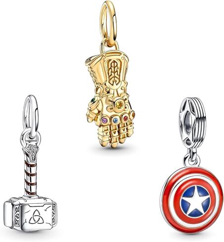 925 Sterling Silver Charms Hat Castle Train Pendant Beaded Set for Bracelet Necklace Charm Dangle for Women Birthday Gifts 3-Piece/Package in Kuwait
