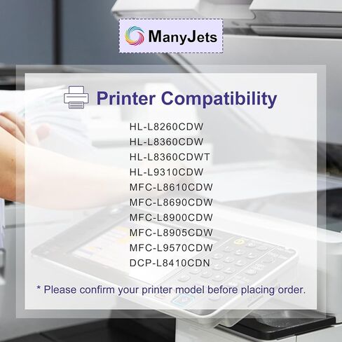 TN433 Compatible Toner Cartridge Replacement for Brother TN 433 Use for Brother MFC-L8900CDW MFC-L8610CDW HL-L8360CDW HL-L8260CDW MFC-L9570CDW Printer (Black Cyan Magenta Yellow,4-Pack) in Kuwait