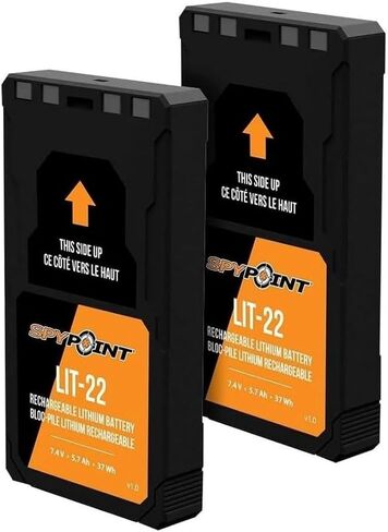 SpyPoint Rechargeable 7.4V Lithium Battery Pack for Trail Camera with 5.4 amp-Hours and AC Charging Cable in Kuwait