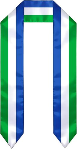 South Korea Flag Graduation Stole Satin Stole Scarf for Study Aboard International Students 72" Length in Kuwait