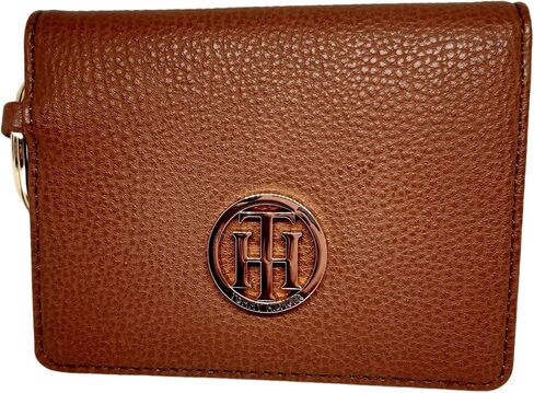 Tommy Hilfiger Women's Genuine Leather Wallet Card Holder Key Ring Gold Logo, Pink, Standard, Classic in Saudi Arabia