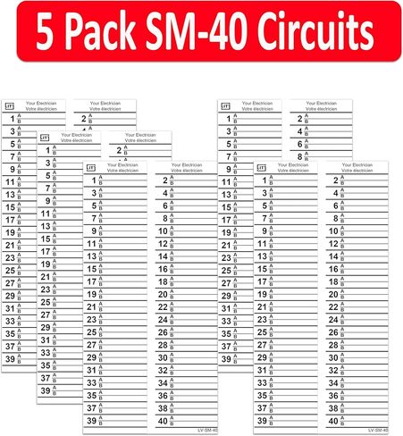60 Circuits 1 Pack Vinyl Replacement for Siemens Electrical Circuit Breaker Fuse Panel Directory Labels DIRBLK in Kuwait