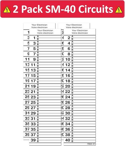 60 Circuits 1 Pack Vinyl Replacement for Siemens Electrical Circuit Breaker Fuse Panel Directory Labels DIRBLK in Kuwait