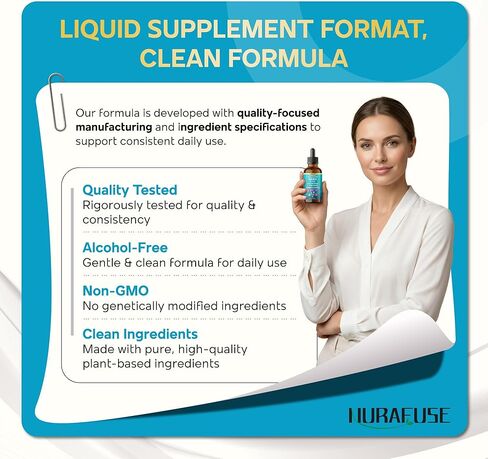 Liposomal GABA, 5-HTP, Magnesium, Theanine, Ashwagandha Liquid Drops – Ultra Potent, Raspberry Taste, USA Made & Lab Tested – 2 FL OZ (60ml) in Kuwait