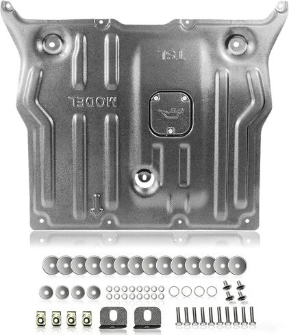 Front Skid Plate Fits for Tesla Model 3 2017-2024 for Tesla Model Y 2020-2024 Guard Plate Under Engine Guard Cover Chassis Protects The Bottom Battery 2018 2019 2020 2021 2022 2023 in Kuwait