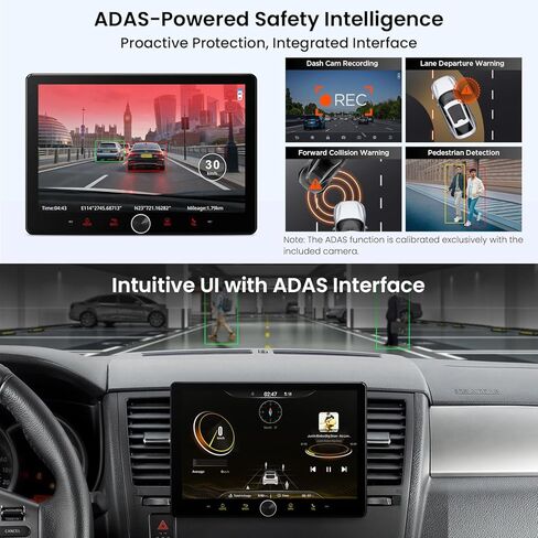 اكسترونز ستيريو سيارة عالمي مزدوج دين، اندرويد 12 ثماني النواة 8GB+128GB، شاشة لمس QLED IPS قابلة للدوران 10.1 انش، نظام تحديد المواقع العالمي للسيارة، وحدة راس بلوتوث دي اس بي، تشغيل اندرويد اوتو 4G in Kuwait