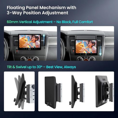 اكسترونز ستيريو سيارة عالمي مزدوج دين، اندرويد 12 ثماني النواة 8GB+128GB، شاشة لمس QLED IPS قابلة للدوران 10.1 انش، نظام تحديد المواقع العالمي للسيارة، وحدة راس بلوتوث دي اس بي، تشغيل اندرويد اوتو 4G in Kuwait