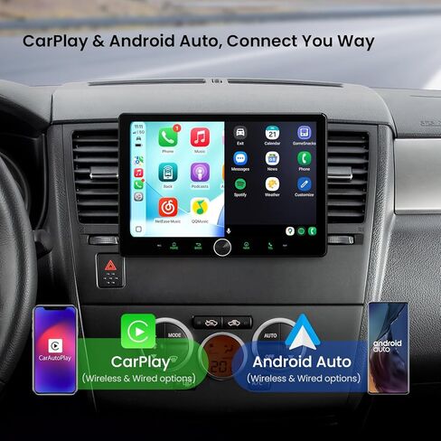 اكسترونز ستيريو سيارة عالمي مزدوج دين، اندرويد 12 ثماني النواة 8GB+128GB، شاشة لمس QLED IPS قابلة للدوران 10.1 انش، نظام تحديد المواقع العالمي للسيارة، وحدة راس بلوتوث دي اس بي، تشغيل اندرويد اوتو 4G in Kuwait