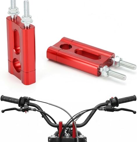 Mini Bike Handlebar Risers 7/8'' Handle Bar Clamp Mounts for BT200X, CT200U-EX, MX650/500/650 And More Pit Dirt Bike, BLACK in Kuwait
