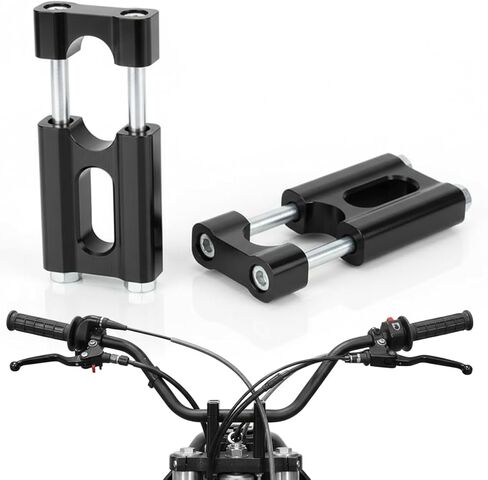 Mini Bike Handlebar Risers 7/8'' Handle Bar Clamp Mounts for BT200X, CT200U-EX, MX650/500/650 And More Pit Dirt Bike, BLACK in Kuwait