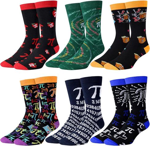 Eurzom 6 Pairs Funny Chemistry Socks for Men Novelty Science Themed Gifts Chemistry Teacher Socks for Biology, scientists, science Lovers in Saudi Arabia