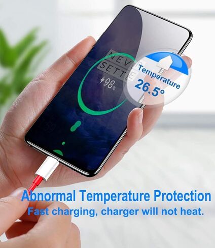 ChiChiFit Warp Charger,30W Quick Rapid Charge Power AC Wall Adapter [5V 6A] with USB-C Fast Charging Data Cable（3.3FT Compatible with OnePlus 8/7Pro/ 6T/ 6/ 5T/ 5/ 3T/ 3 (White) in Kuwait