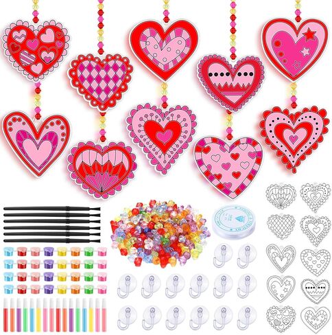 Sonwyoung 30 مجموعات مجموعات حرفية Suncatchers ، DIY Glow in the Dark Suncatcher Kits Contined Glass Window Paint Art for Classroom Party Party Party Party (Snowflake) in Kuwait
