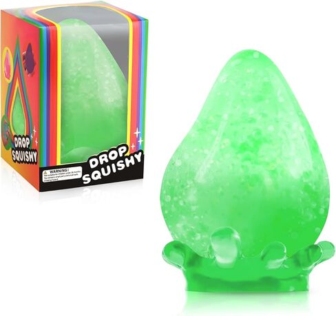 Fidget Toys Dream Squishy Drop, Stress Cube Squishies Anxiety Stress Relief, Ice Squishy Stress Cube-Drop Malt Sugar Balls, Sensory Ball for Kids with Autism (Orange, 1) in Kuwait