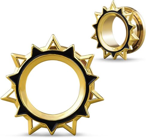 COOEAR Screw Back tainless Steel Ear Tunnel and Plug Gauges for Earrings, Simple Design Piercing Expander Stretchers in Kuwait