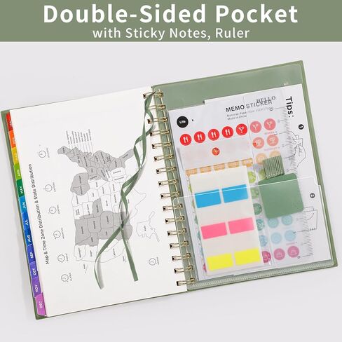 Emshoi 2025 Planner كل ساعة يوميًا وشهريًا ، A4 (8.5x11) ، منظم تقويم موعد من 3 مستويات للنساء ، مع علامات تبويب شهرية ، صفحات الملاحظات ، الأسود in Kuwait