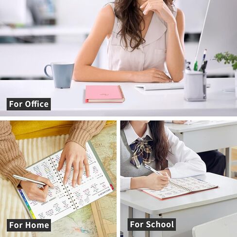 Emshoi 2025 Planner كل ساعة يوميًا وشهريًا ، A4 (8.5x11) ، منظم تقويم موعد من 3 مستويات للنساء ، مع علامات تبويب شهرية ، صفحات الملاحظات ، الأسود in Kuwait