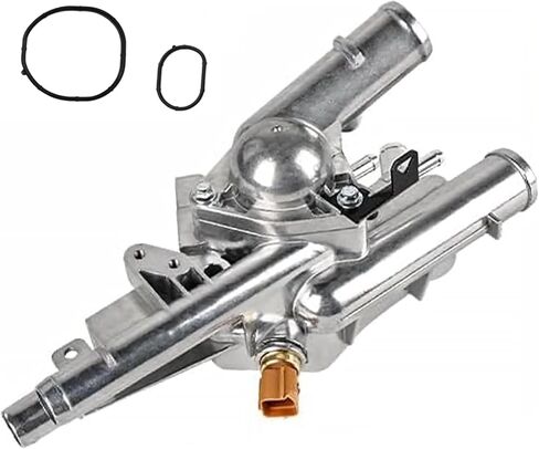 Thermostat Housing Assembly W/Sensor 68003582AB - Compatible with Dodge, Jeep - Journey 09-20, Avenger 09-14, Compass Patriot 07-17, Caliber, Sebring, 200 - DOHC 4Cyl 2.4L 2.0L in Saudi Arabia