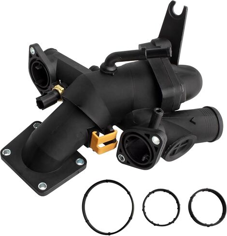 Thermostat Housing Assembly W/Sensor 68003582AB - Compatible with Dodge, Jeep - Journey 09-20, Avenger 09-14, Compass Patriot 07-17, Caliber, Sebring, 200 - DOHC 4Cyl 2.4L 2.0L in Saudi Arabia