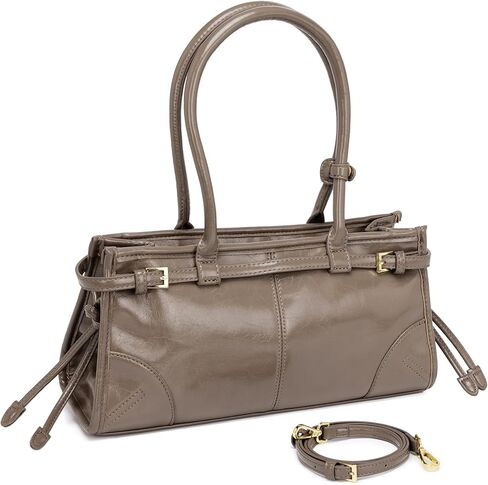 Women’s Shoulder Bag – Structured, Soft Faux Leather Crossbody Purse, Medium Capacity, Detachable Long Strap | Soft, Zipper Closure in Kuwait