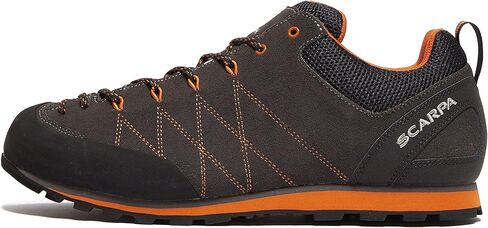SCARPA Men's Crux Lightweight Suede Leather Approach Shoes for Hiking & Walking - Shark/Mustard - 10.5 in Saudi Arabia