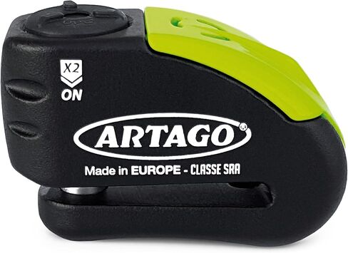 Artago 30X10 High-End Motorcycle Disc Lock with or without 120dB Alarm + Don't Touch System, 5mm Anti-Drill Security, SRA Approved, 10mm Double Locking Hardened Steel, Moto Anti Theft Wheel Brake Lock in Saudi Arabia
